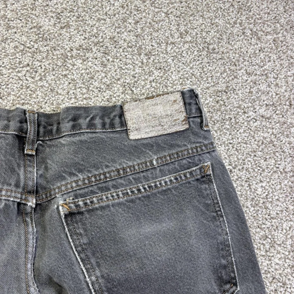 Marithe Francois Girbaud Jeans Mens 32x32 Gray Charcoal Wash Straight Distressed